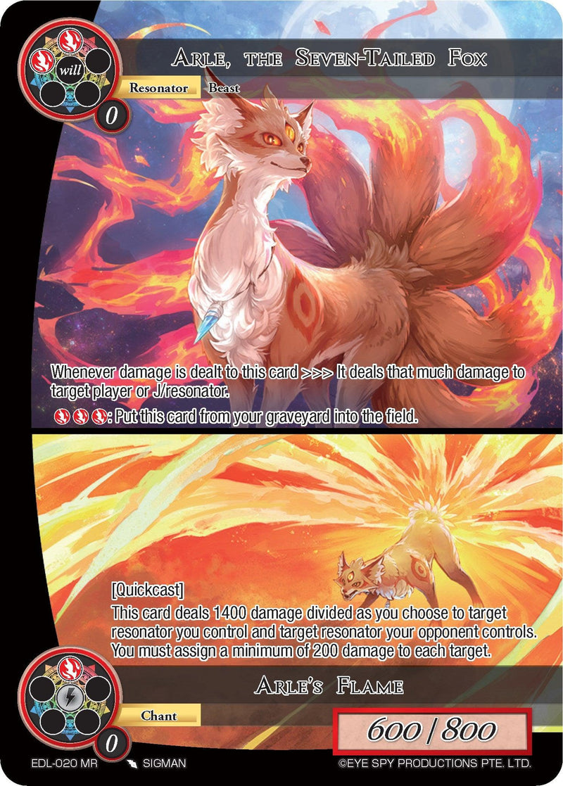 Arle, the Seven-Tailed Fox // Arle's Flame (EDL-020) [The Epic of the Dragon Lord] - POKÉ JEUX