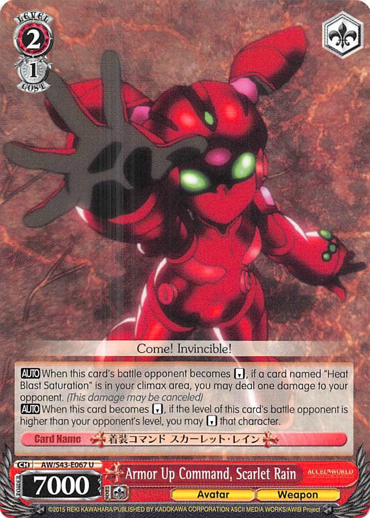 Armor Up Command, Scarlet Rain (AW/S43-E067 U) [Accel World -Infinite Burst-] - POKÉ JEUX