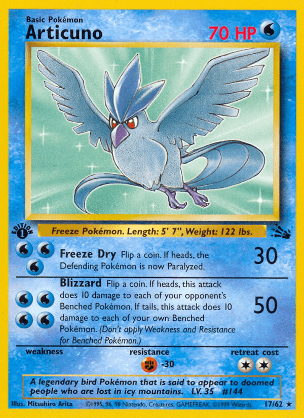 Articuno (17/62) [Fossil 1st Edition] - POKÉ JEUX