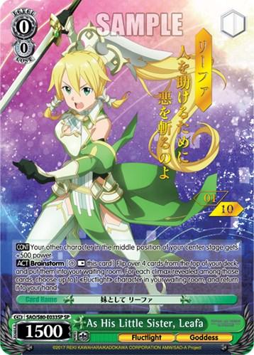 As His Little Sister, Leafa (SAO/S80-E033SP SP) (Serial Numbered) [Sword Art Online -Alicization- Vol.2] - POKÉ JEUX