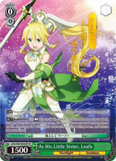 As His Little Sister, Leafa (SAO/S80-E033SP SP) [Sword Art Online -Alicization- Vol.2] - POKÉ JEUX