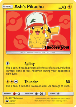 Ash's Pikachu (SM109) [Sun & Moon: Black Star Promos] - POKÉ JEUX