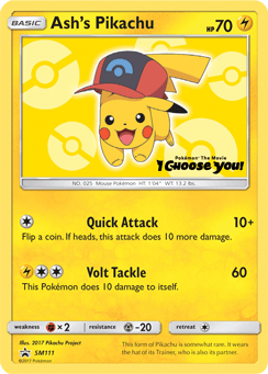 Ash's Pikachu (SM111) [Sun & Moon: Black Star Promos] - POKÉ JEUX