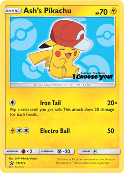 Ash's Pikachu (SM113) [Sun & Moon: Black Star Promos] - POKÉ JEUX