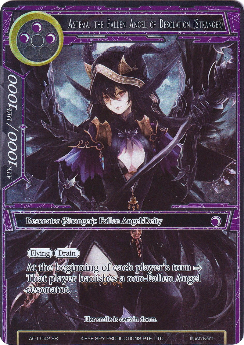 Astema, the Fallen Angel of Desolation (Stranger) (Full Art) (AO1-042) [Alice Origin] - POKÉ JEUX