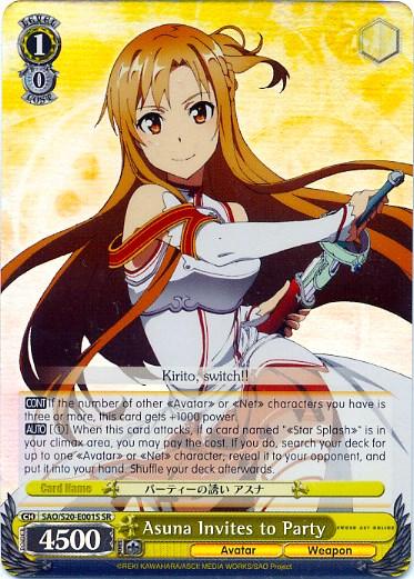 Asuna Invites to Party (SAO/S20-E001S SR) [Sword Art Online] - POKÉ JEUX