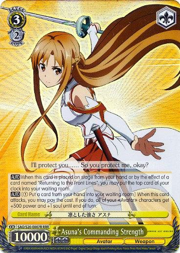 Asuna's Commanding Strength (SAO/S20-E007R RRR) [Sword Art Online] - POKÉ JEUX