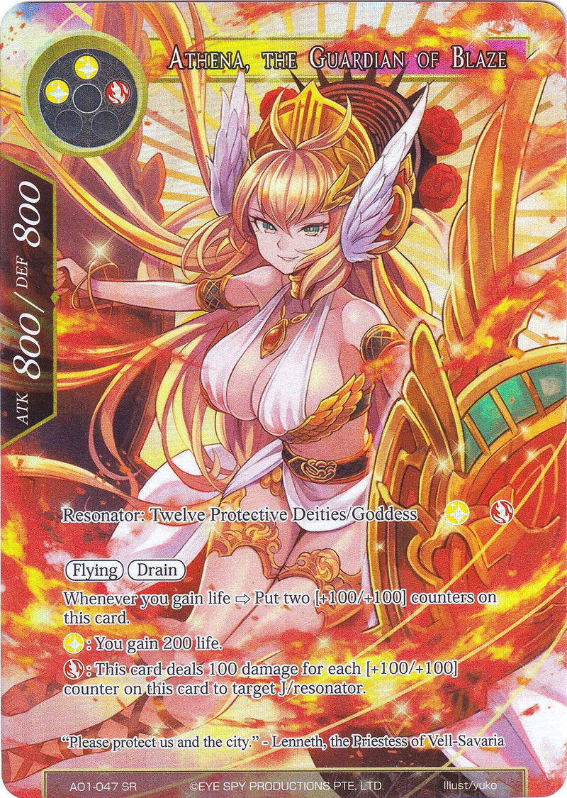 Athena, the Guardian of Blaze (Full Art) (AO1-047) [Alice Origin] - POKÉ JEUX