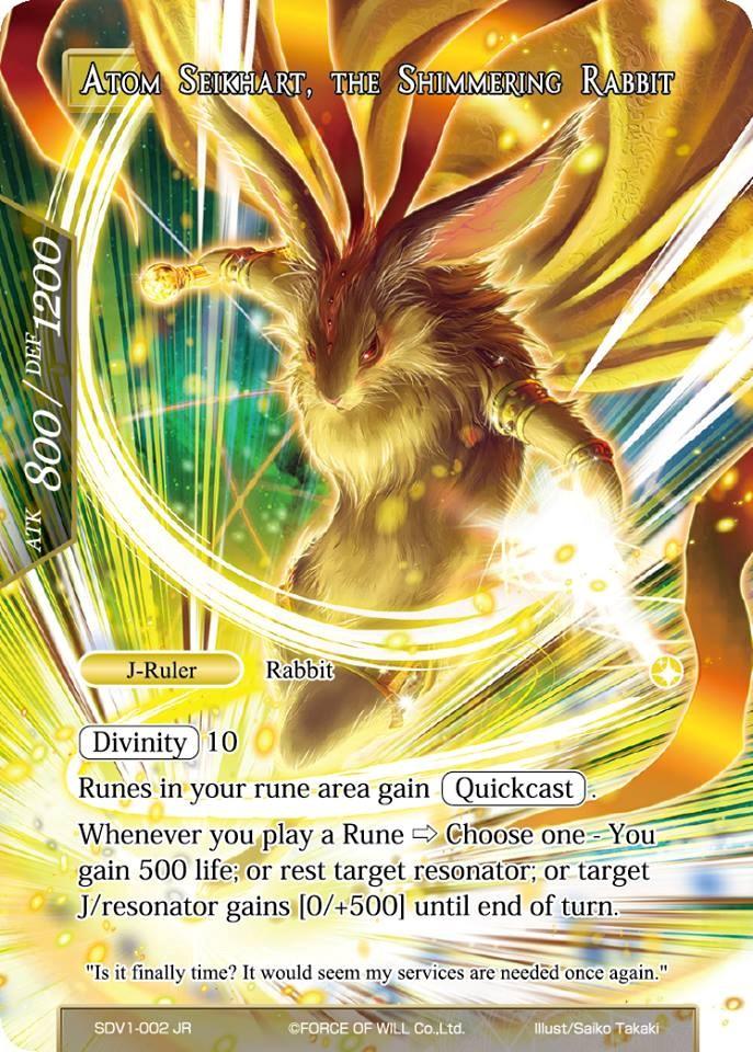 Atom Seikhart // Atom Seikhart, the Shimmering Rabbit (SDV1-002/JR) [Starter Deck: Valhalla Cluster] - POKÉ JEUX