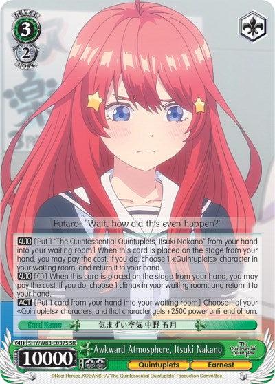 Awkward Atmosphere, Itsuki Nakano (5HY/W83-E037S SR) [The Quintessential Quintuplets] - POKÉ JEUX