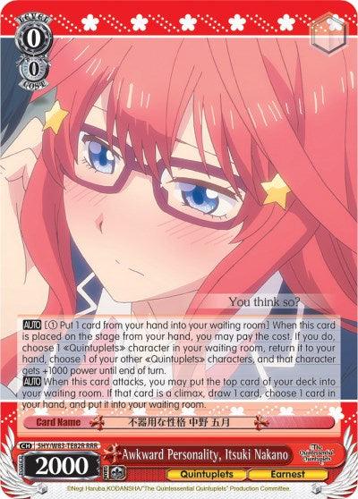 Awkward Personality, Itsuki Nakano (5HY/W83-TE82R RRR) [The Quintessential Quintuplets] - POKÉ JEUX