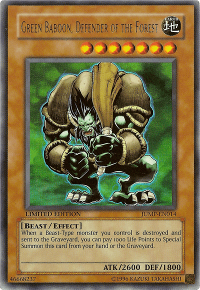 Green Baboon, Defender of the Forest [JUMP-EN014] Ultra Rare - POKÉ JEUX