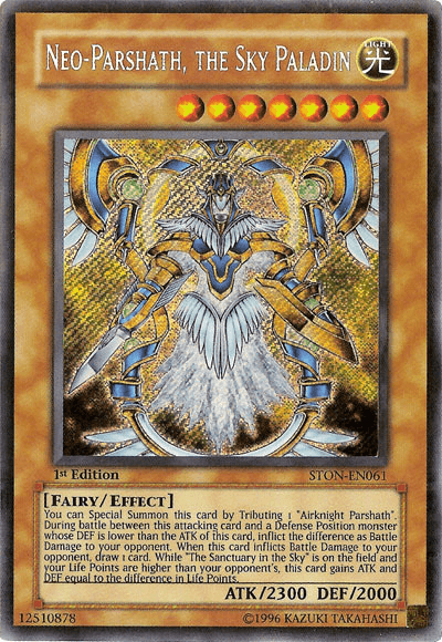 Neo-Parshath, The Sky Paladin [STON-EN061] Secret Rare - POKÉ JEUX