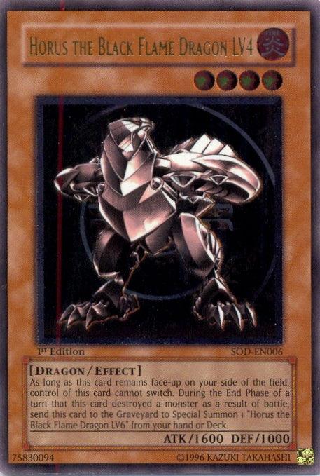 Horus The Black Flame Dragon LV4 [SOD-EN006] Ultimate Rare - POKÉ JEUX