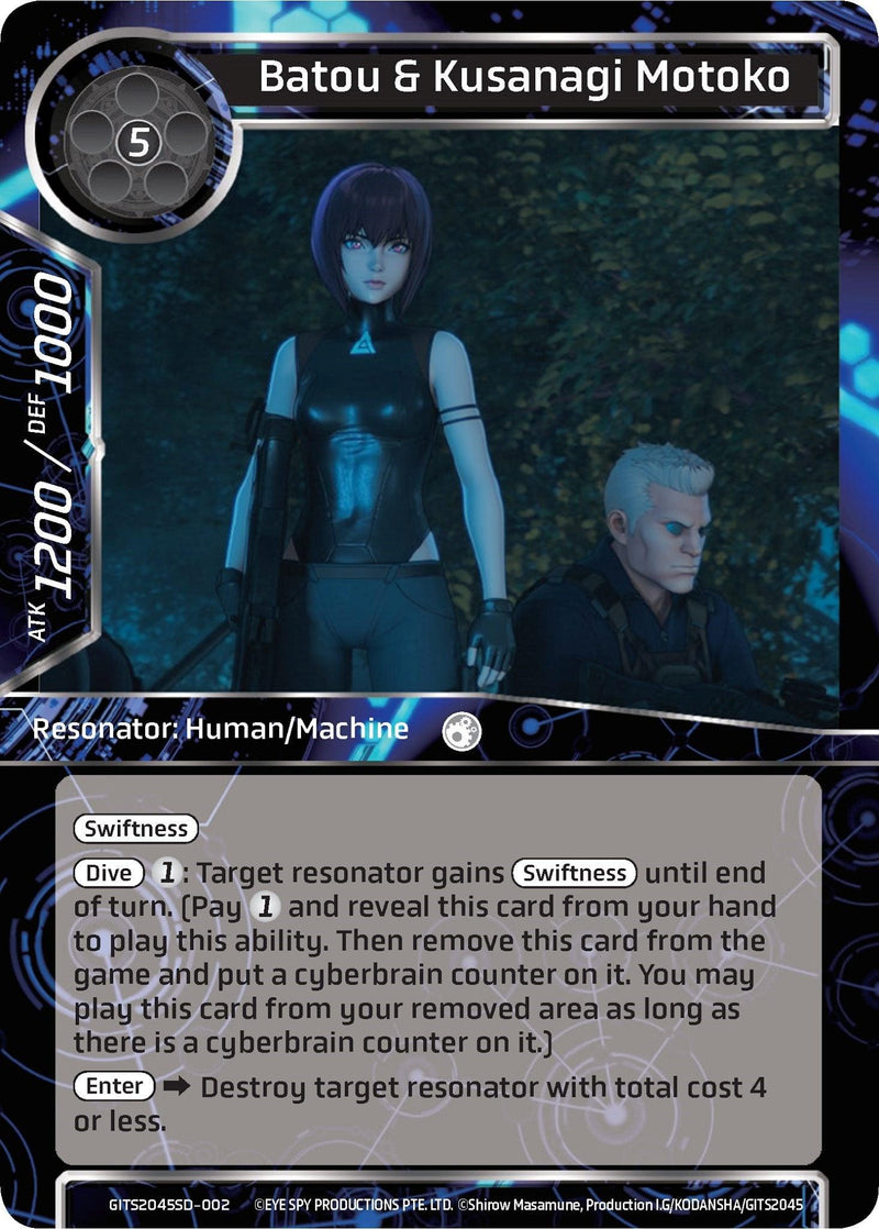 Batou & Kusanagi Motoko (GITS2045SD-002) [Ghost in the Shell SAC_2045 Starter Deck] - POKÉ JEUX