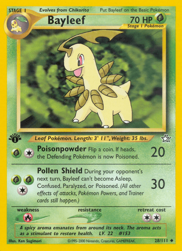 Bayleef (28/111) [Neo Genesis 1st Edition] - POKÉ JEUX