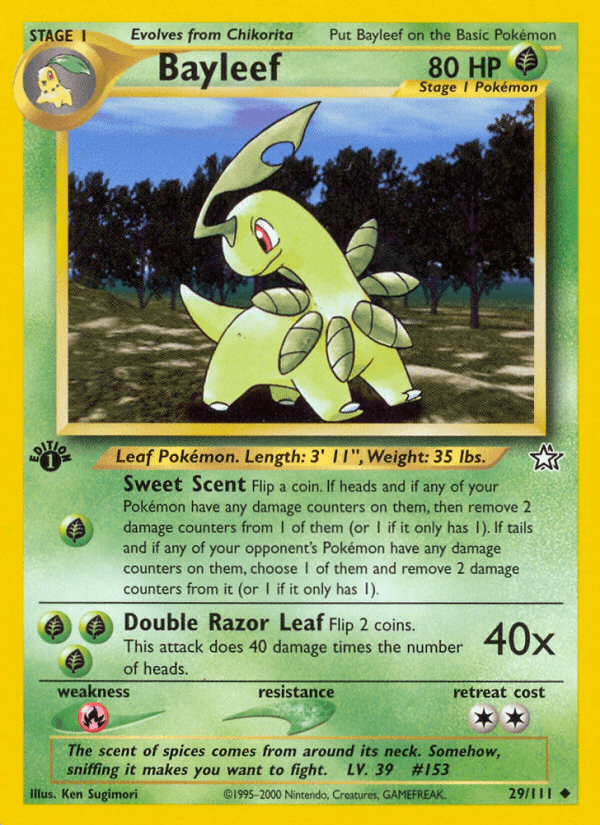 Bayleef (29/111) [Neo Genesis 1st Edition] - POKÉ JEUX