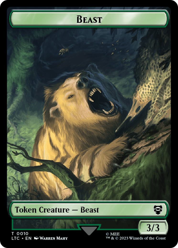 Beast // Treefolk Double Sided Token [The Lord of the Rings: Tales of Middle-Earth Commander Tokens] - POKÉ JEUX