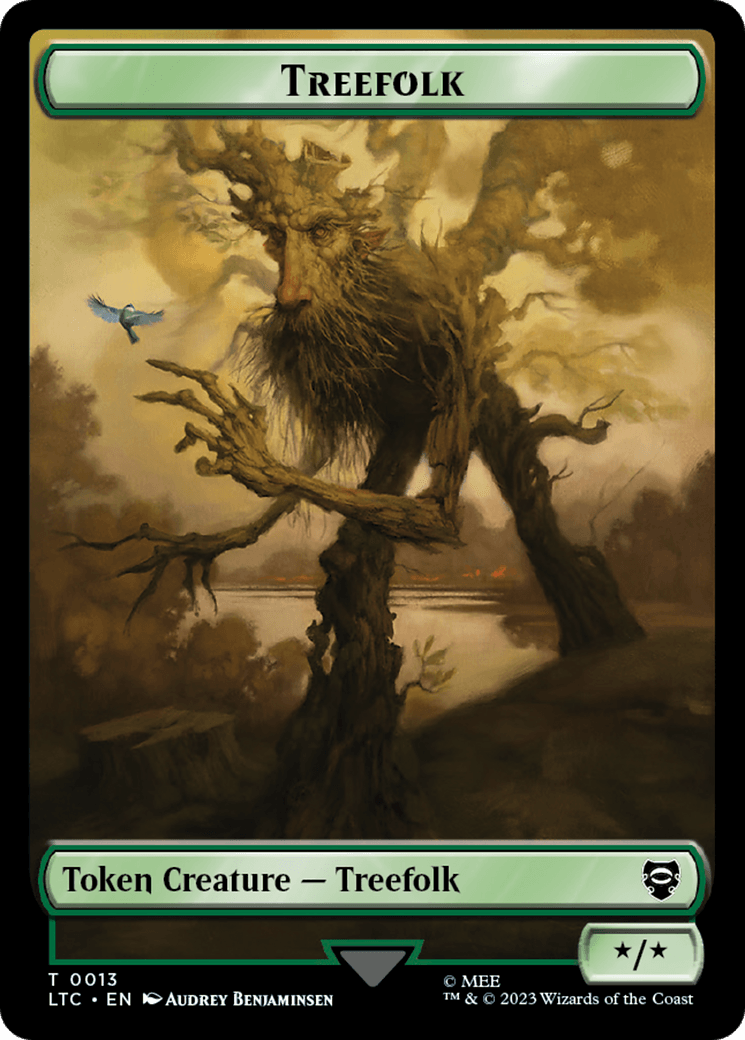 Beast // Treefolk Double Sided Token [The Lord of the Rings: Tales of Middle-Earth Commander Tokens] - POKÉ JEUX