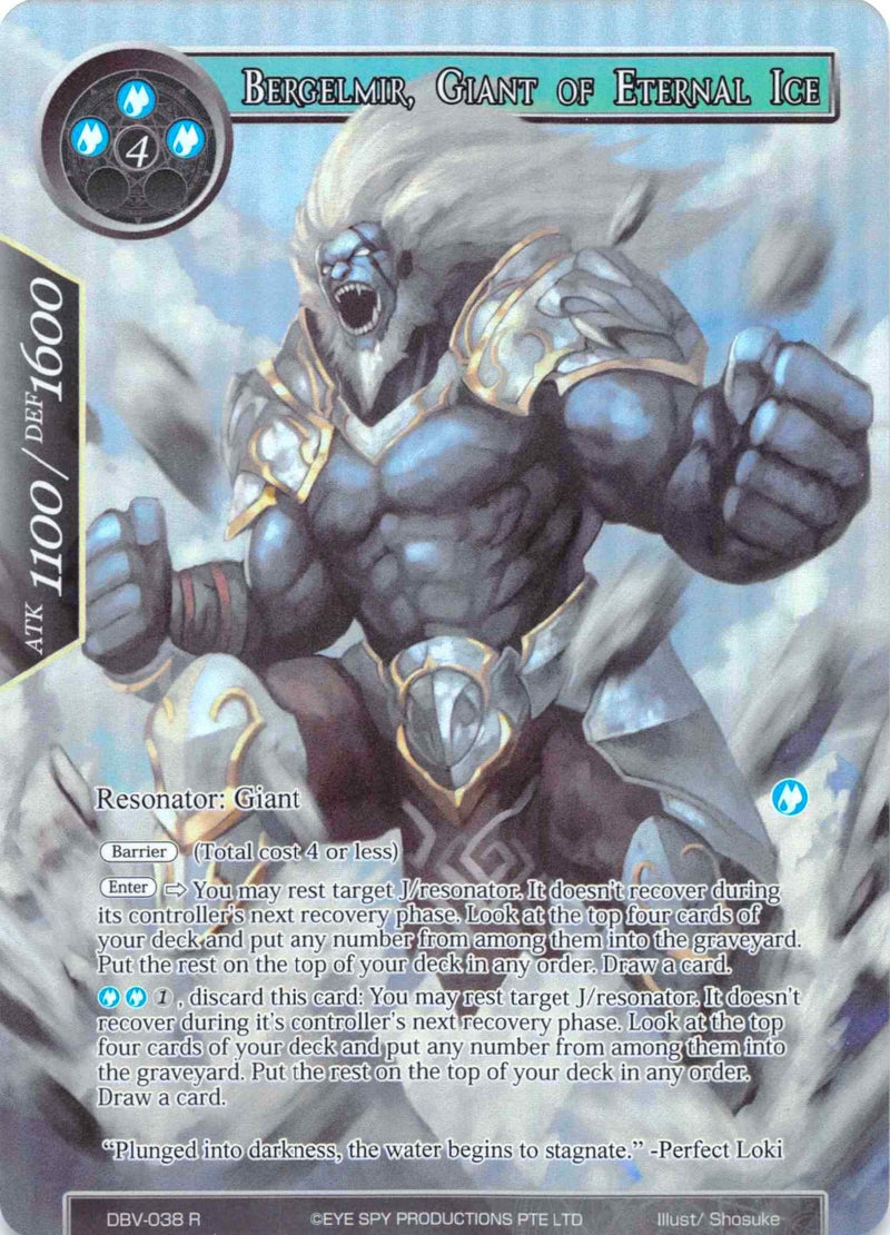 Bergelmir, Giant of Eternal Ice (Full Art) (DBV-038) [The Decisive Battle of Valhalla] - POKÉ JEUX