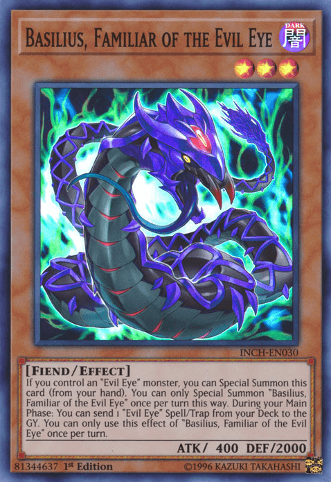 Basilius, Familiar of the Evil Eye [INCH-EN030] Super Rare - POKÉ JEUX