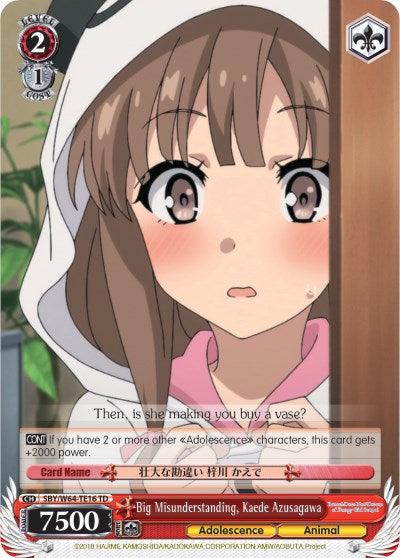 Big Misunderstanding, Kaede Azusagawa (SBY/W64-TE16 TD) [Rascal Does Not Dream of Bunny Girl Senpai] - POKÉ JEUX