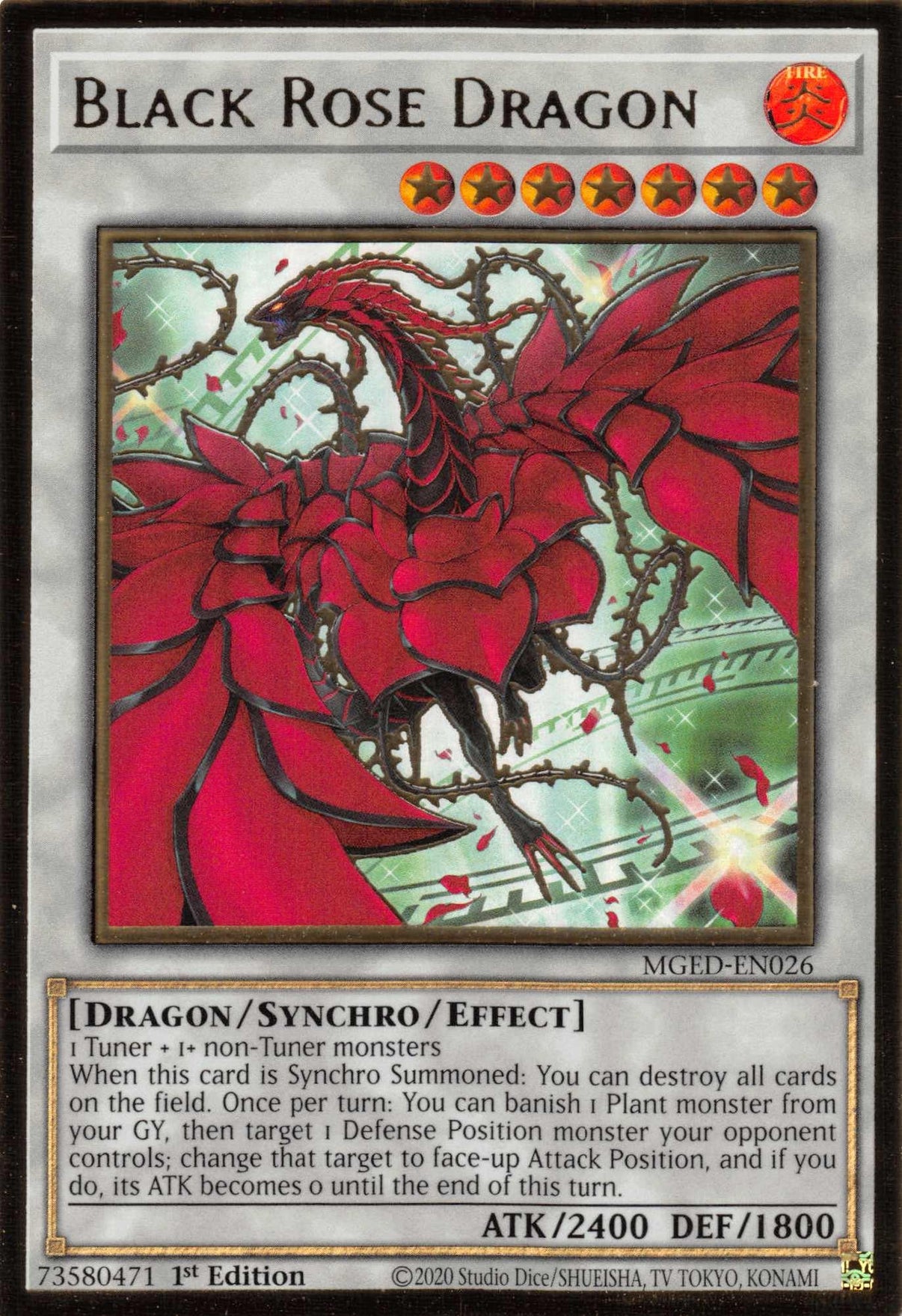 Black Rose Dragon (Alternate Art) [MGED-EN026] Gold Rare - POKÉ JEUX