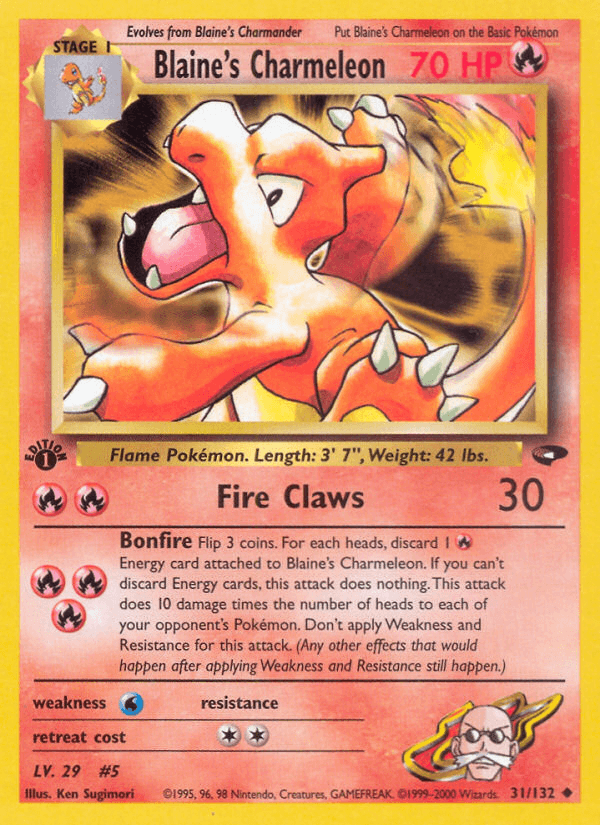 Blaine's Charmeleon (31/132) [Gym Challenge 1st Edition] - POKÉ JEUX