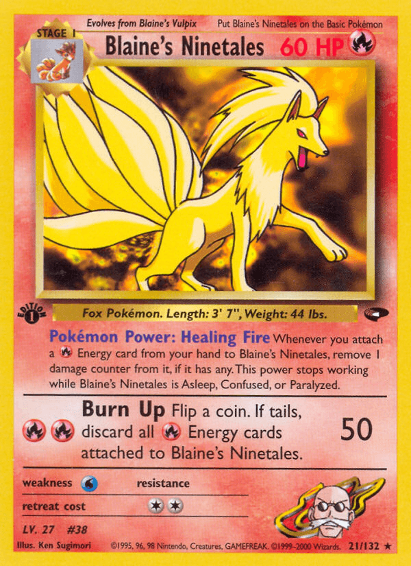 Blaine's Ninetales (21/132) [Gym Challenge 1st Edition] - POKÉ JEUX