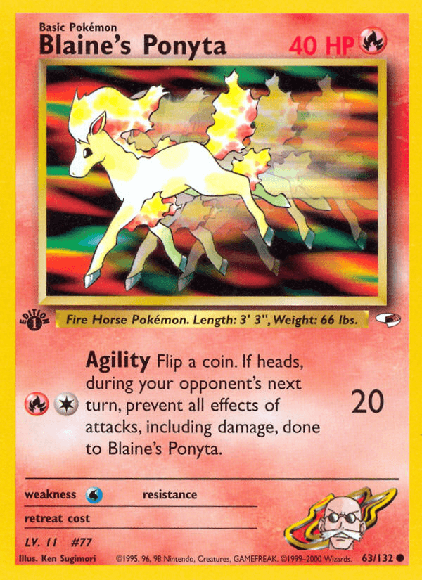 Blaine's Ponyta (63/132) [Gym Heroes 1st Edition] - POKÉ JEUX