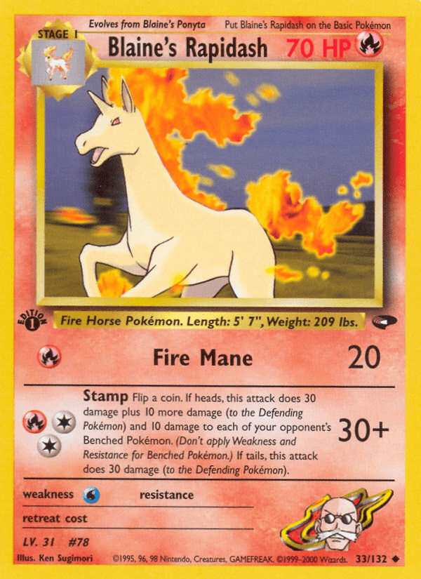 Blaine's Rapidash (33/132) [Gym Challenge 1st Edition] - POKÉ JEUX