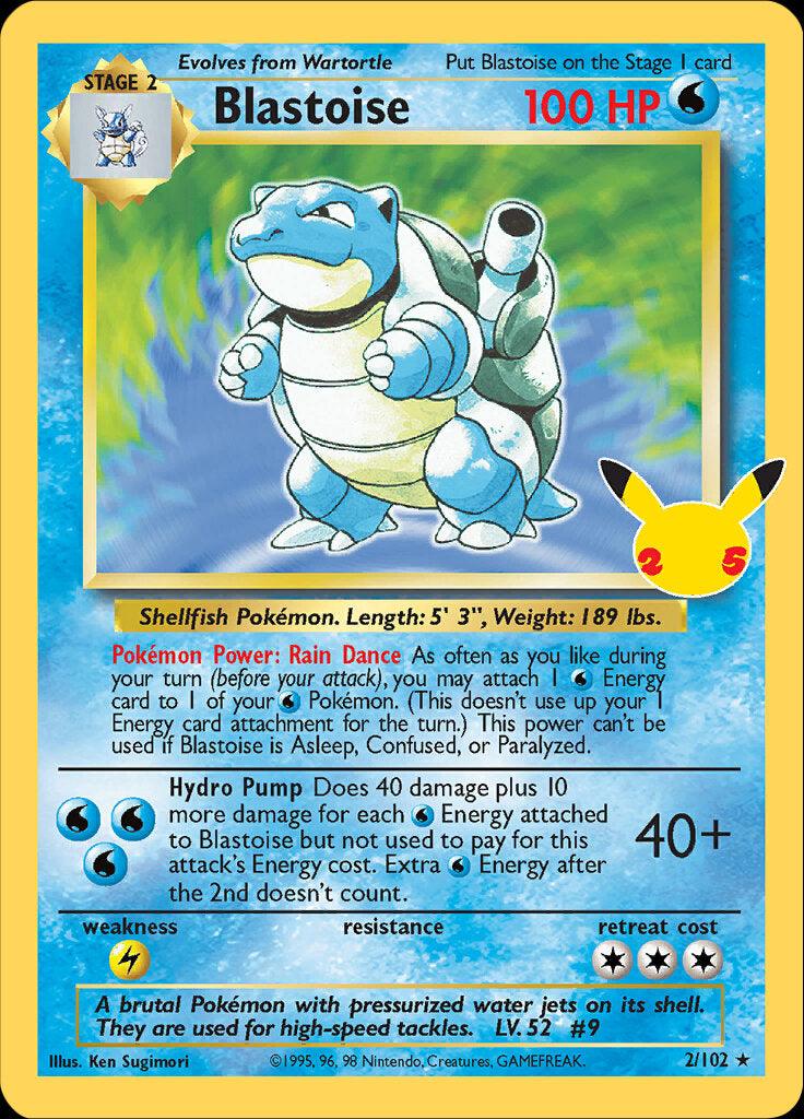 Blastoise (2/102) [Celebrations: 25th Anniversary - Classic Collection] - POKÉ JEUX