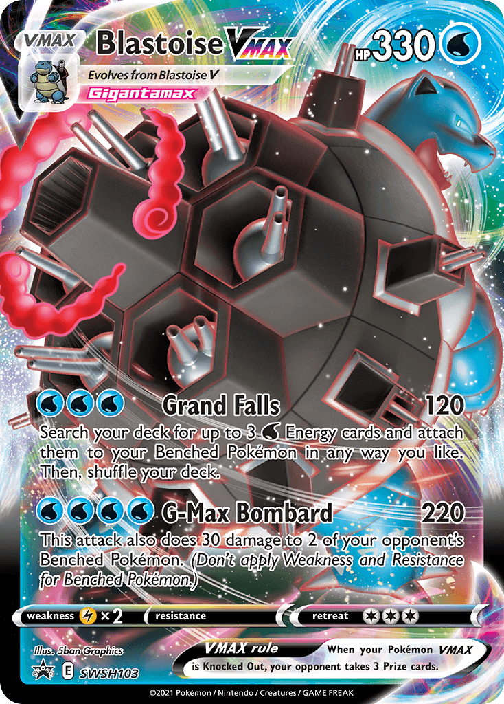 Blastoise VMAX (SWSH103) (Jumbo Card) [Sword & Shield: Black Star Promos] - POKÉ JEUX