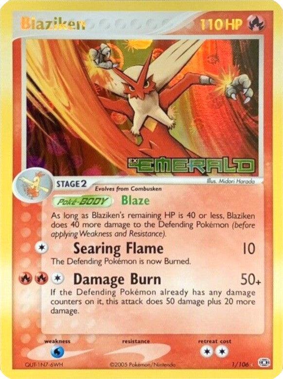 Blaziken (1/106) (Stamped) [EX: Emerald] - POKÉ JEUX