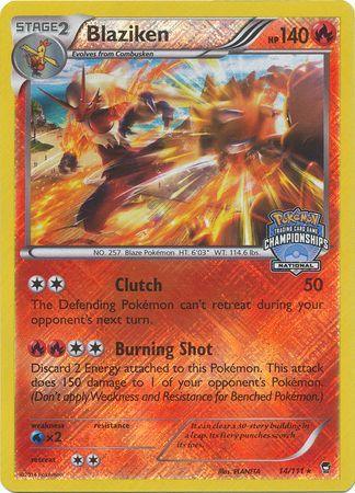 Blaziken (14/111) (National Championship Promo) [XY: Furious Fists] - POKÉ JEUX