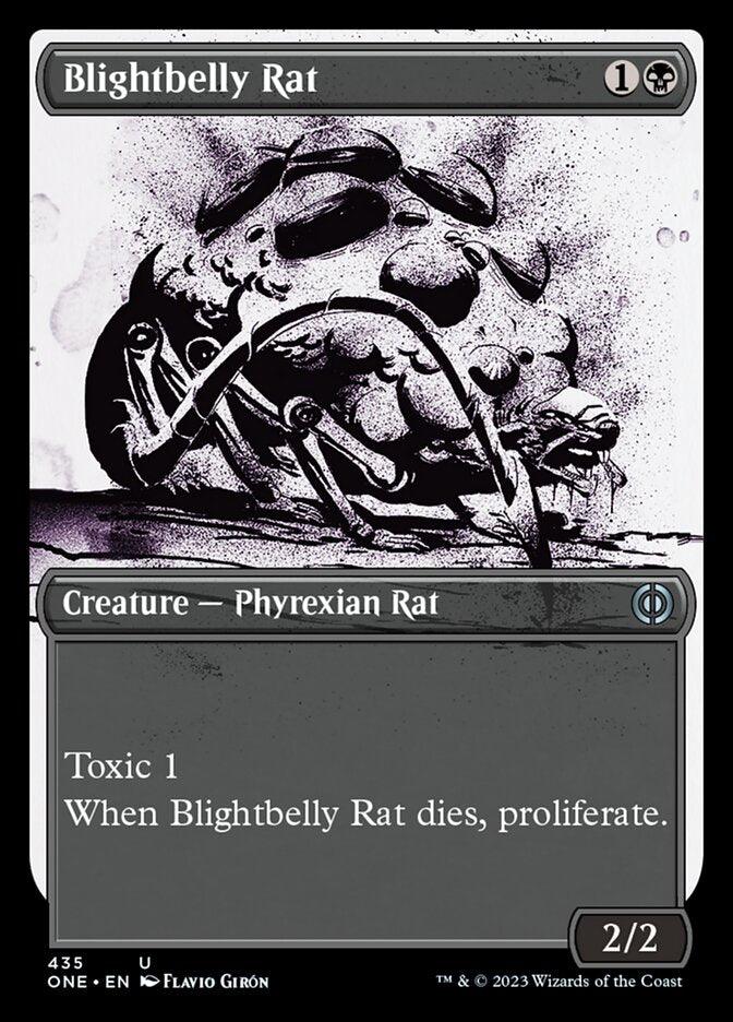 Blightbelly Rat (Showcase Ichor Step-and-Compleat Foil) [Phyrexia: All Will Be One] - POKÉ JEUX