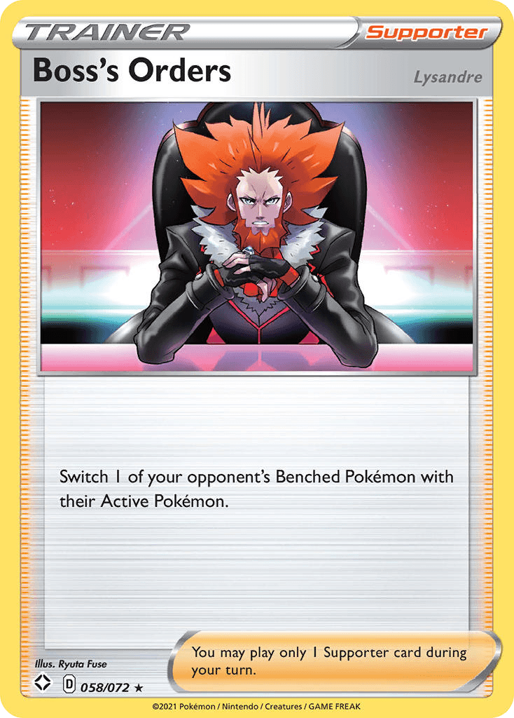 Boss's Orders (058/72) (Theme Deck Exclusive) [Sword & Shield: Shining Fates] - POKÉ JEUX