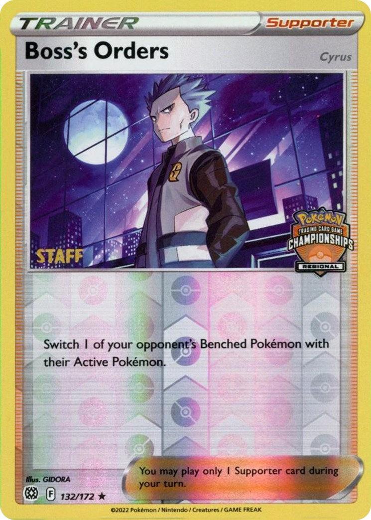 Boss's Orders (132/172) (Regional Championship Promo) (Staff) [Sword & Shield: Brilliant Stars] - POKÉ JEUX