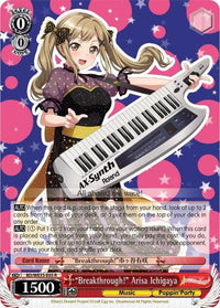 "Breakthrough!" Arisa Ichigaya (BD/WE35-E05 R) (Parallel Foil) [Poppin'Party x Roselia] - POKÉ JEUX