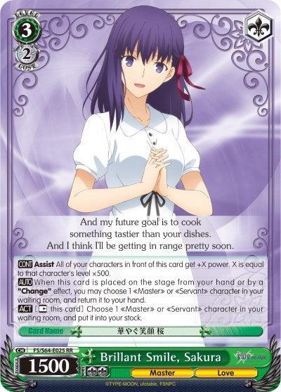 Brillant Smile, Sakura (FS/S64-E025 RR) [Fate/Stay Night [Heaven's Feel]] - POKÉ JEUX