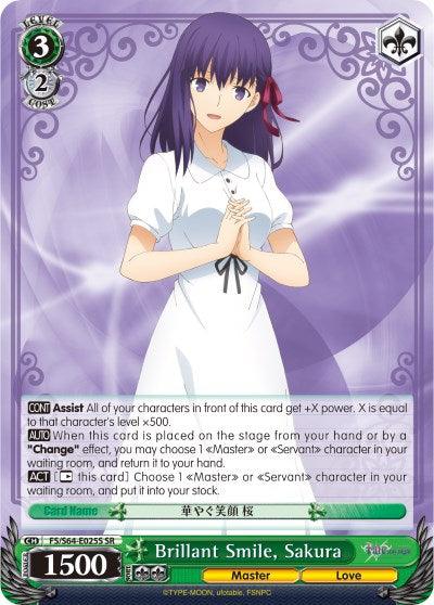 Brillant Smile, Sakura (FS/S64-E025S SR) [Fate/Stay Night [Heaven's Feel]] - POKÉ JEUX