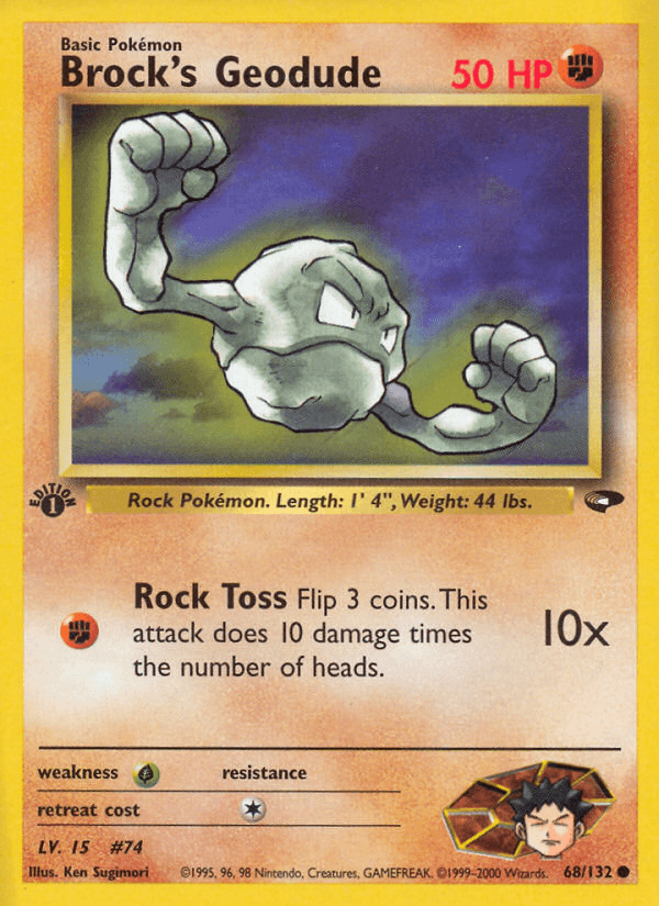 Brock's Geodude (68/132) [Gym Challenge 1st Edition] - POKÉ JEUX