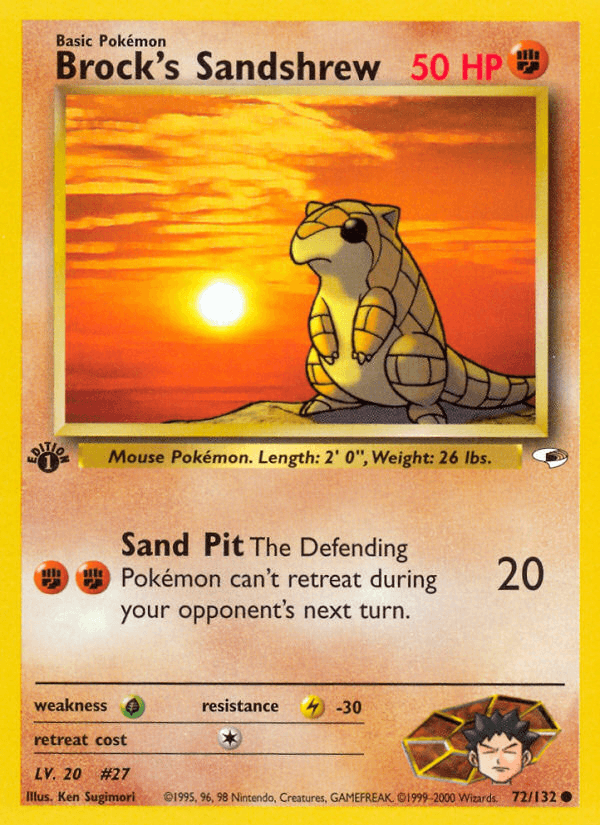 Brock's Sandshrew (72/132) [Gym Heroes 1st Edition] - POKÉ JEUX