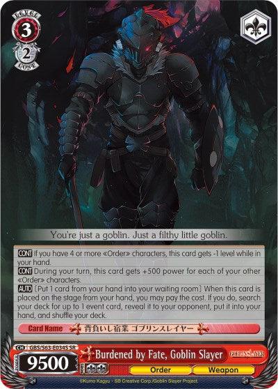 Burdened by Fate, Goblin Slayer (GBS/S63-E034S SR) [Goblin Slayer] - POKÉ JEUX