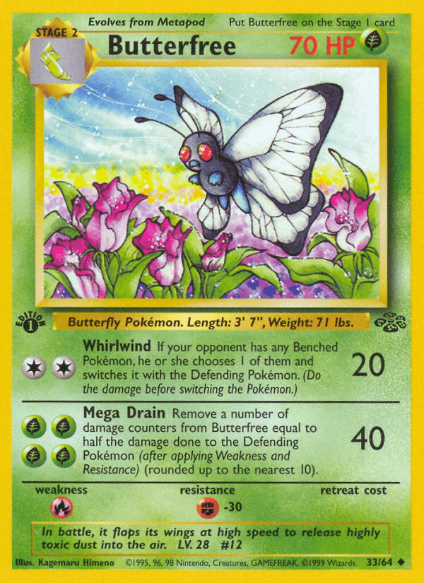 Butterfree (33/64) [Jungle 1st Edition] - POKÉ JEUX