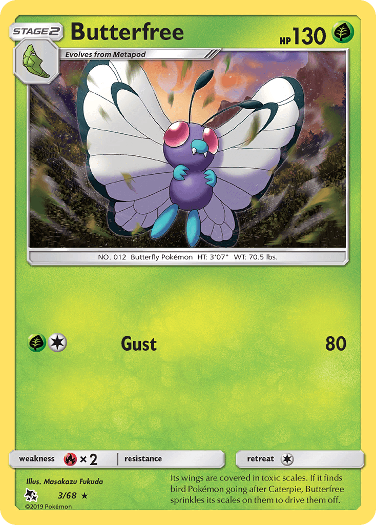 Butterfree (3/68) [Sun & Moon: Hidden Fates] - POKÉ JEUX