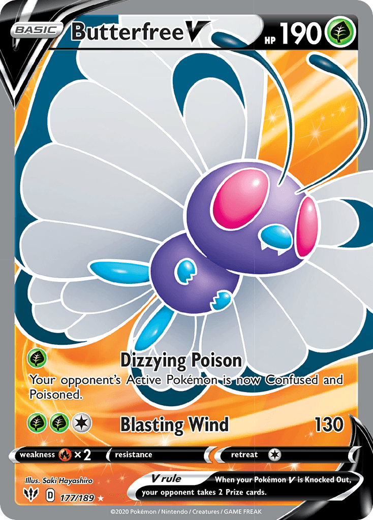 Butterfree V (177/189) [Sword & Shield: Darkness Ablaze] - POKÉ JEUX