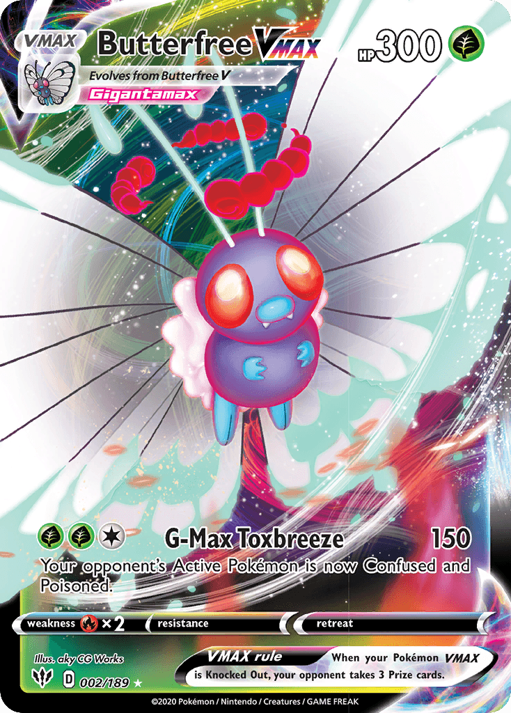 Butterfree VMAX (002/189) [Sword & Shield: Darkness Ablaze] - POKÉ JEUX