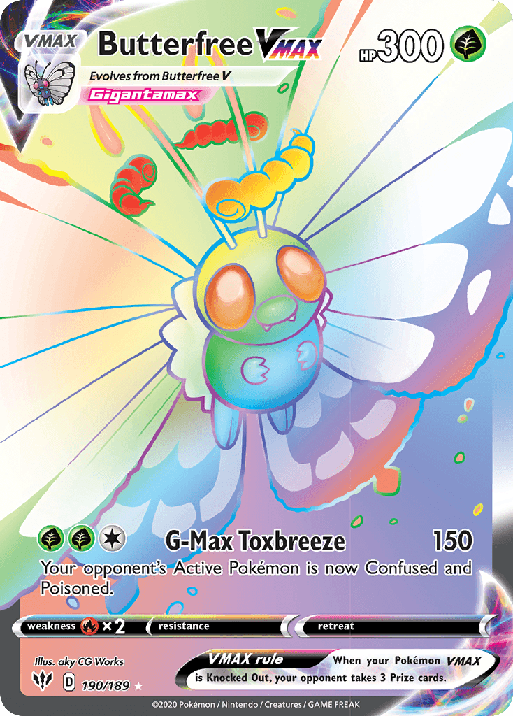 Butterfree VMAX (190/189) [Sword & Shield: Darkness Ablaze] - POKÉ JEUX