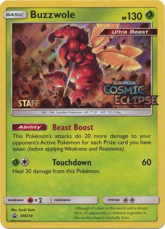 Buzzwole (SM218) (Staff Prerelease Promo) [Sun & Moon: Black Star Promos] - POKÉ JEUX